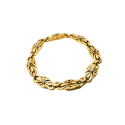 Bracelet Maille en or jaune, rubis et diamants - Castafiore