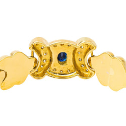 Bracelet Maille en or jaune, saphir, et diamants - Castafiore
