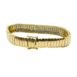 Bracelet Maille en or jaune, saphirs et diamants - Castafiore