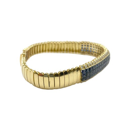 Bracelet Maille en or jaune, saphirs et diamants - Castafiore