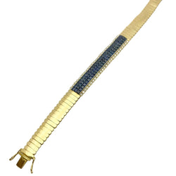 Bracelet Maille en or jaune, saphirs et diamants - Castafiore