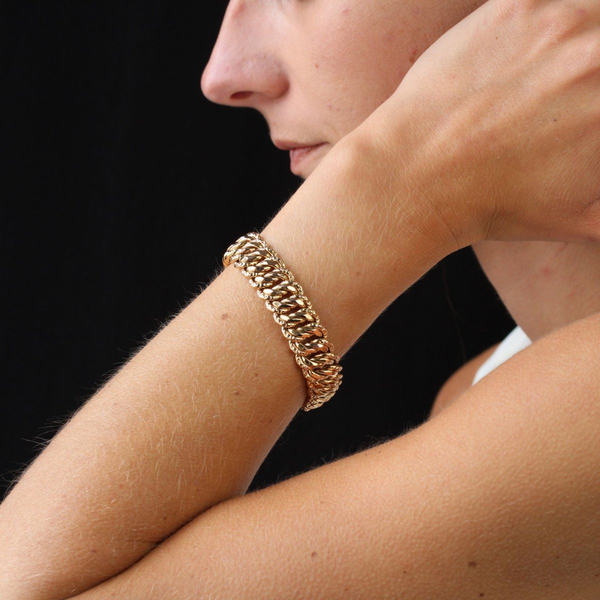 Bracelet Maille en or rose - Castafiore