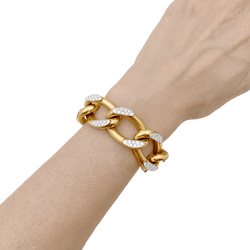 Bracelet Maille en or rose, or blanc et diamants - Castafiore