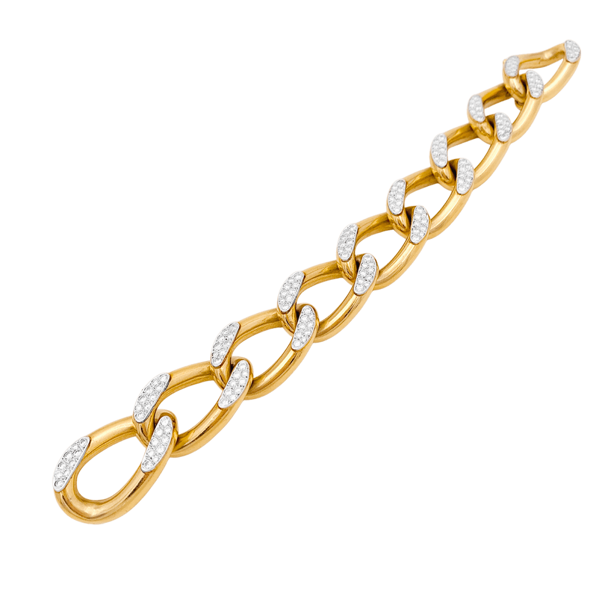 Bracelet Maille en or rose, or blanc et diamants - Castafiore