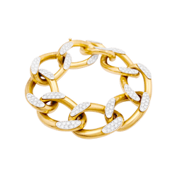 Bracelet Maille en or rose, or blanc et diamants - Castafiore