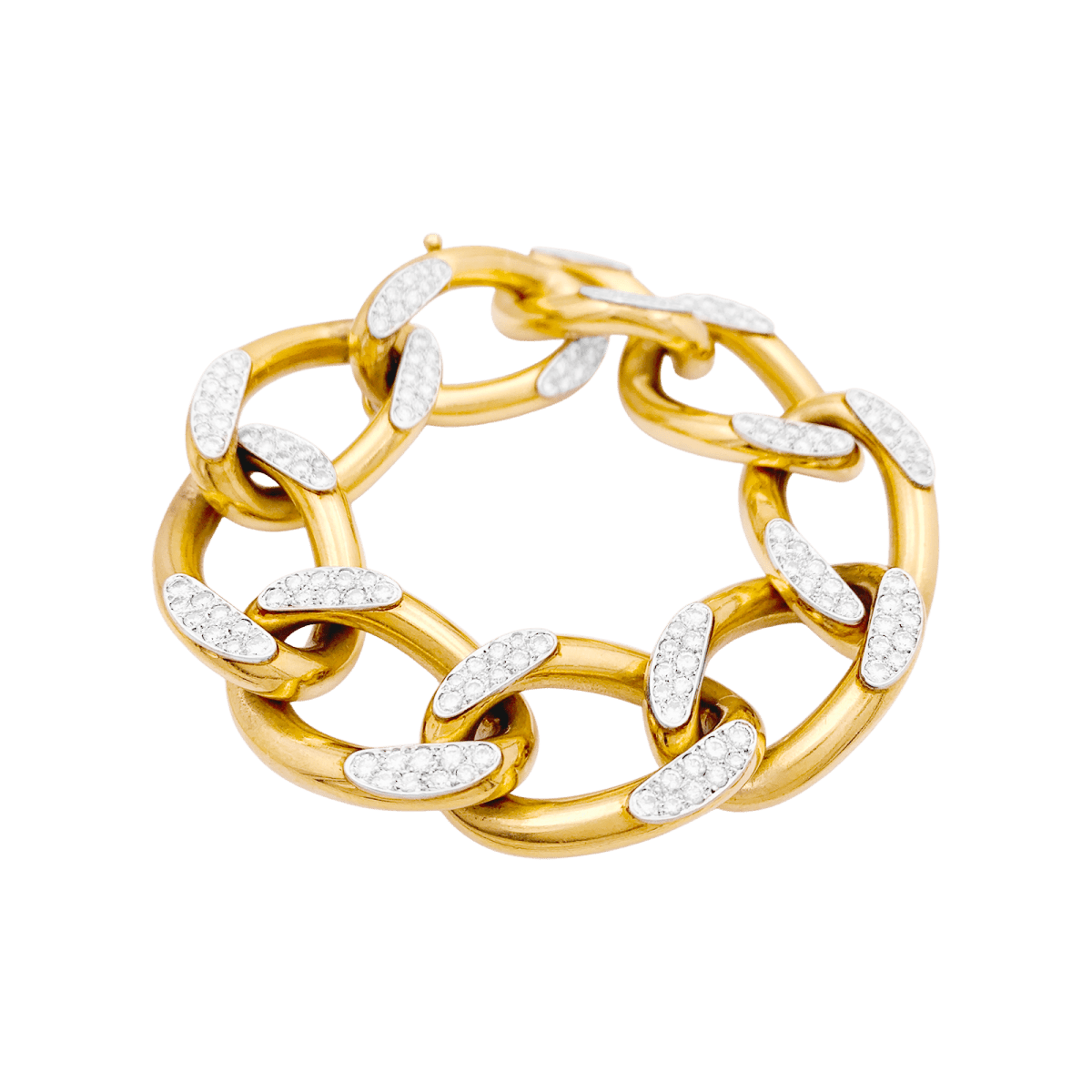 Bracelet Maille en or rose, or blanc et diamants - Castafiore