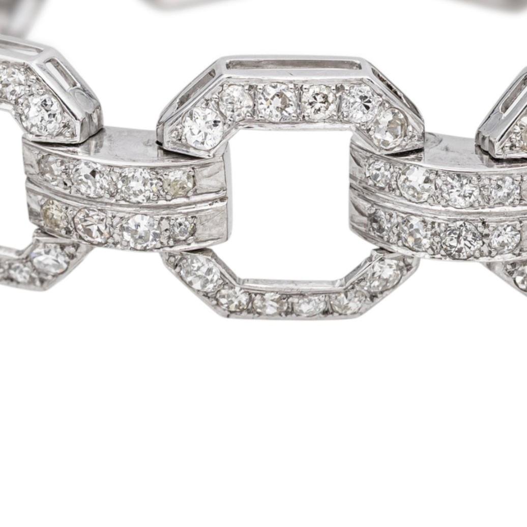 Bracelet Maille en platine et diamants - Castafiore