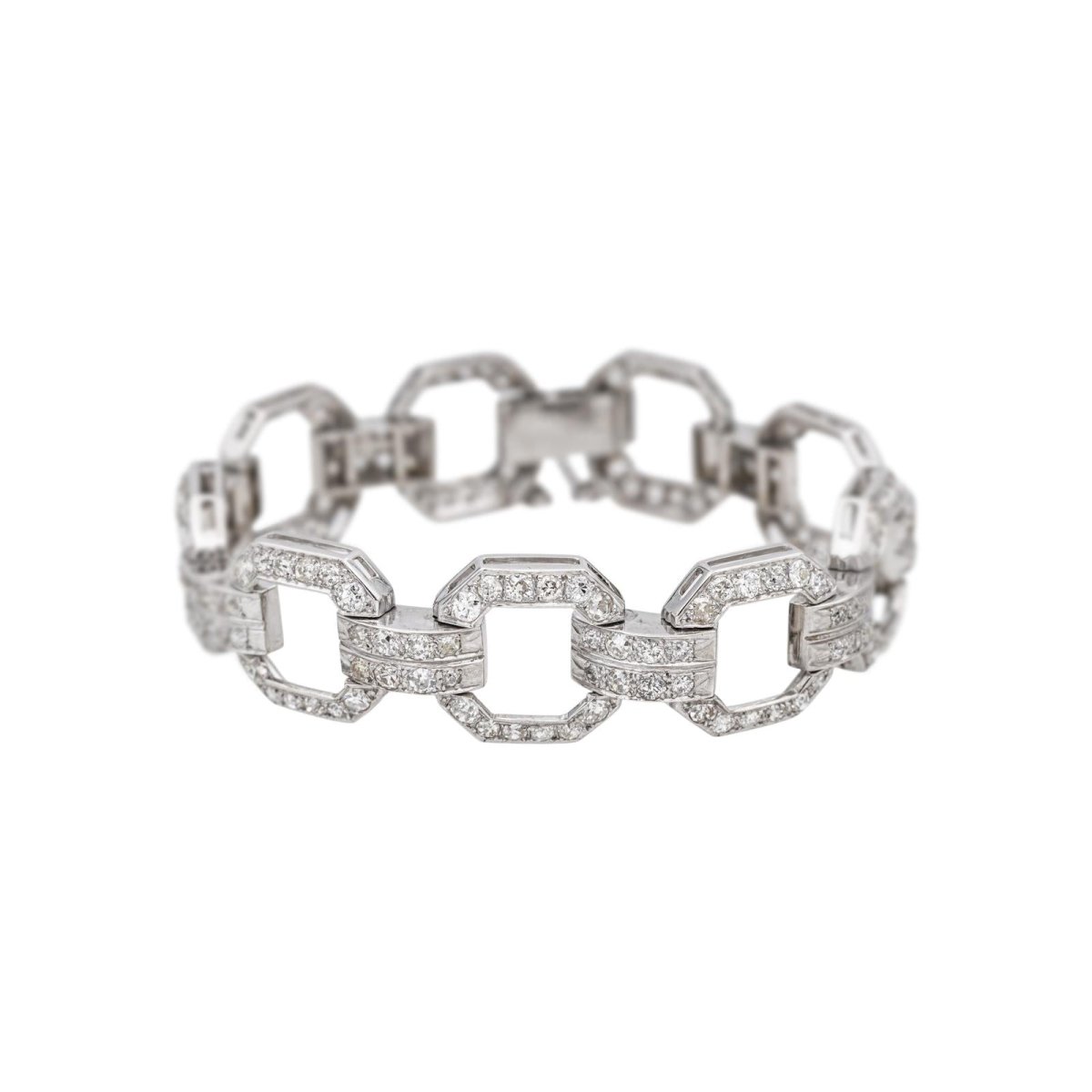 Bracelet Maille en platine et diamants - Castafiore