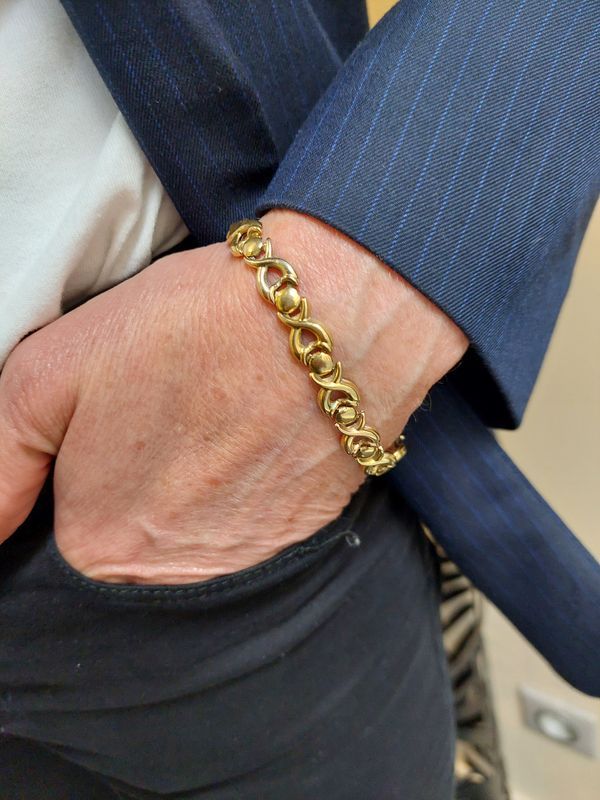 Bracelet maille fantaisie 3 ors - Castafiore