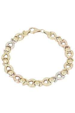 Bracelet maille fantaisie 3 ors - Castafiore