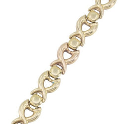 Bracelet maille fantaisie en 3 ors - Castafiore