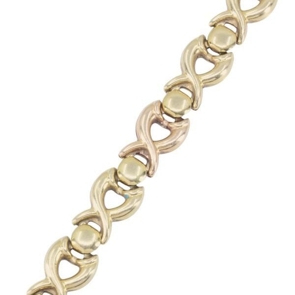 Bracelet maille fantaisie en 3 ors - Castafiore