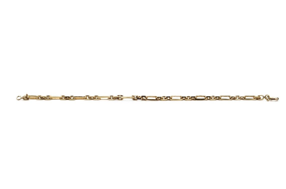 Bracelet maille Figaro en or jaune - Castafiore