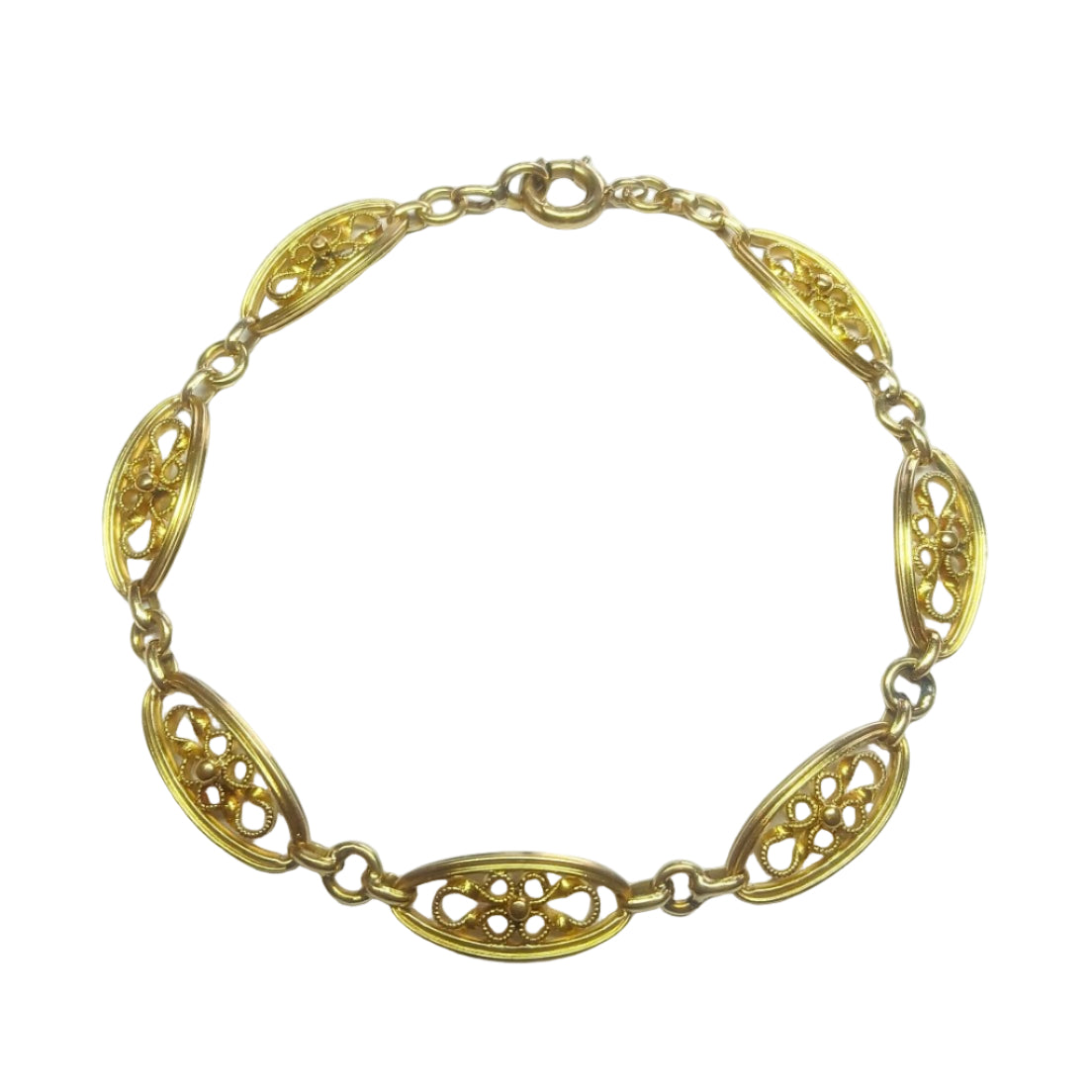 Bracelet Maille filigrane en or jaune - Castafiore
