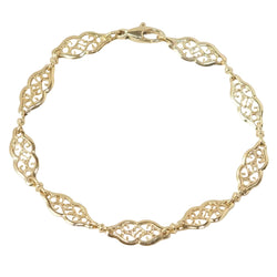 Bracelet maille filigrane en or jaune - Castafiore