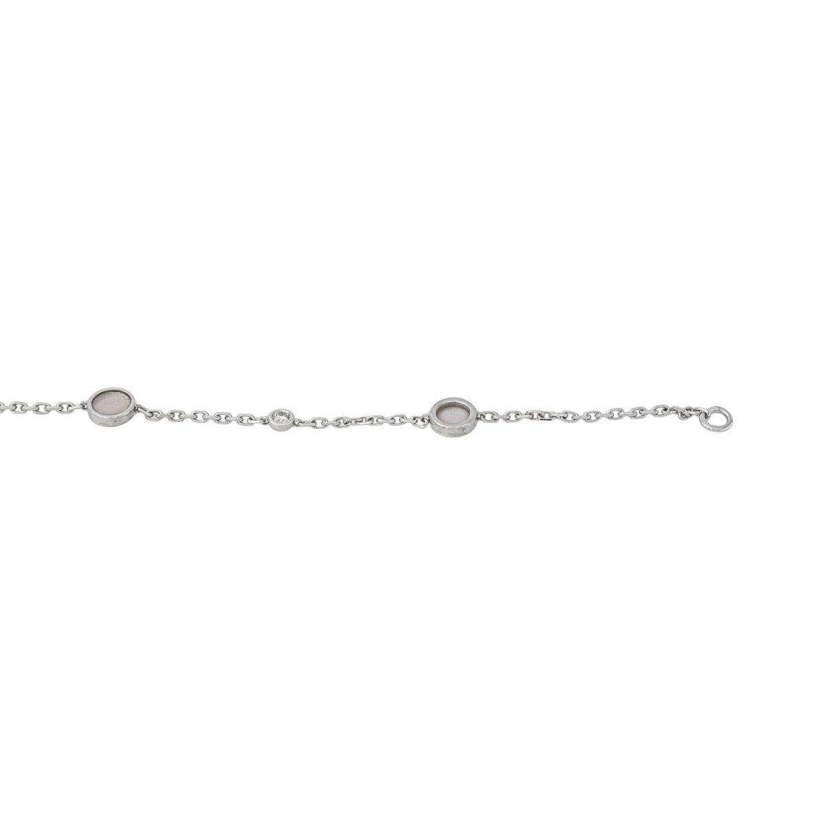 Bracelet Maille forçat Or blanc Nacre - Castafiore