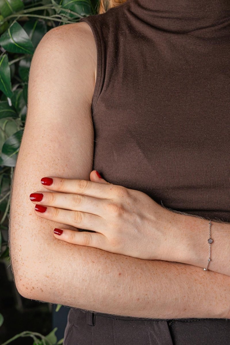 Bracelet Maille forçat Or blanc Nacre - Castafiore