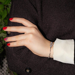 Bracelet Maille FRED "Force 10" en or blanc et diamants - Castafiore