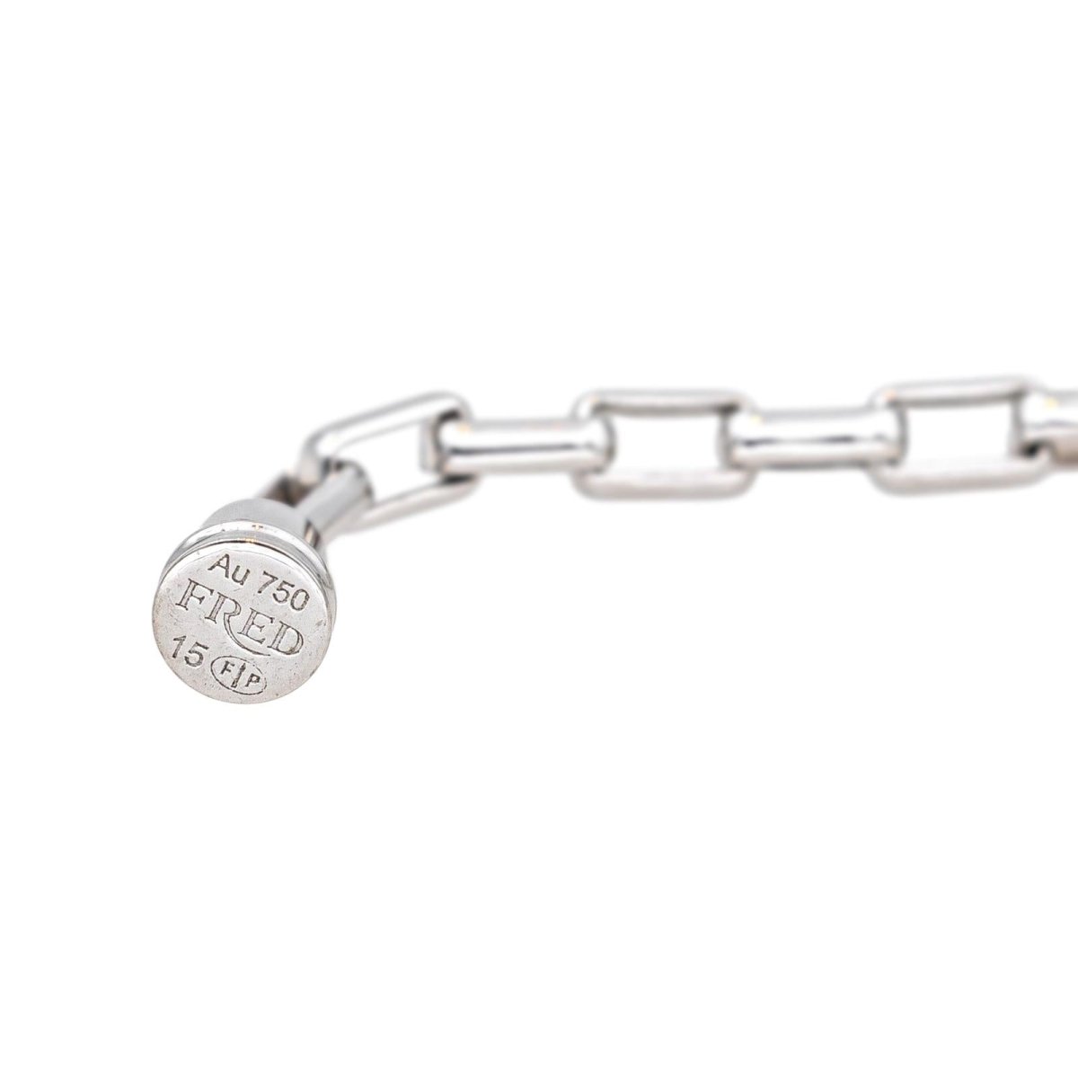 Bracelet Maille FRED "Force 10" en or blanc et diamants - Castafiore