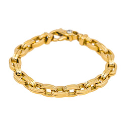 Gay Frères Bracelet Forçat mesh double square thread Yellow gold diamond