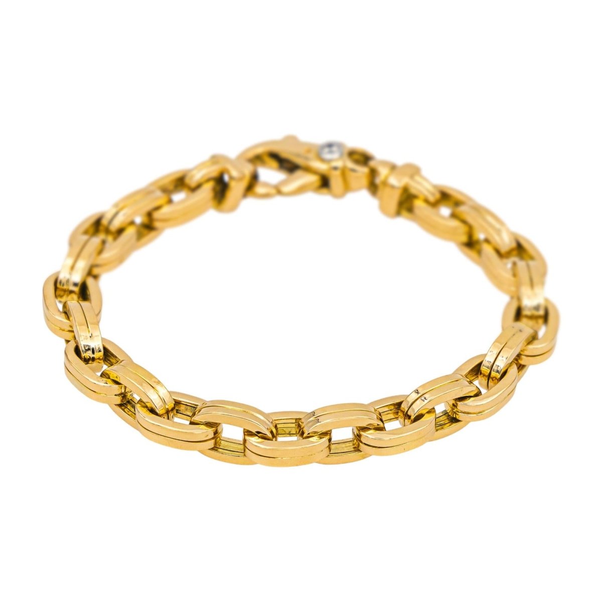 Gay Frères Bracelet Forçat mesh double square thread Yellow gold diamond