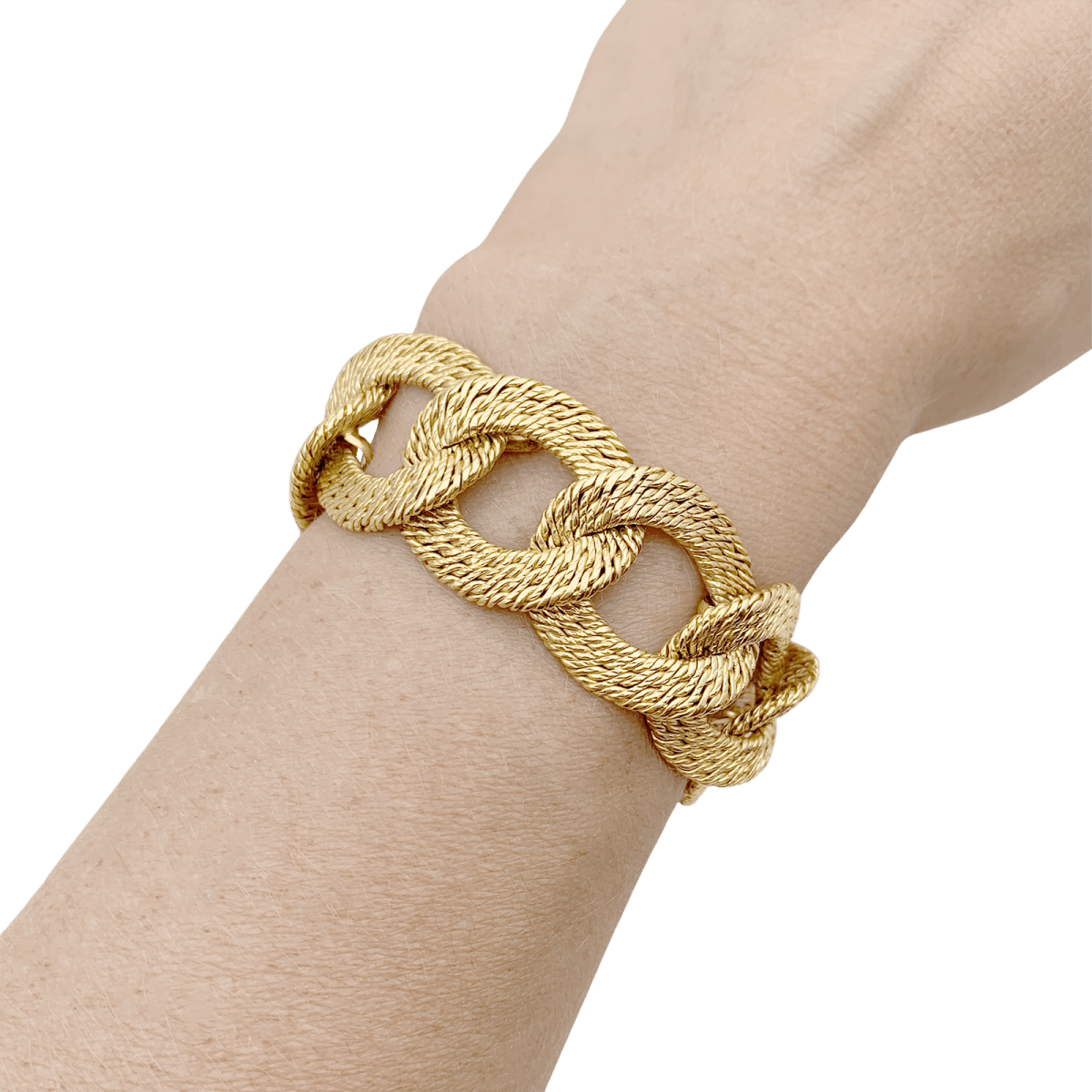 Bracelet Maille GEORGES L'ENFANT en or jaune - Castafiore