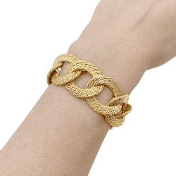 Bracelet Maille GEORGES L'ENFANT en or jaune - Castafiore