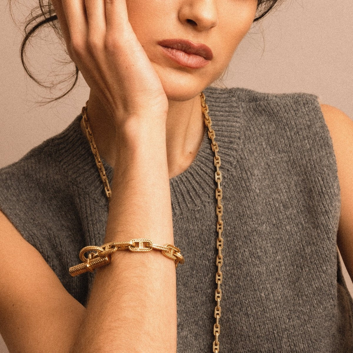 Bracelet Hermes Collier Maille Hermes GEORGES LENFANT For HERMÈS