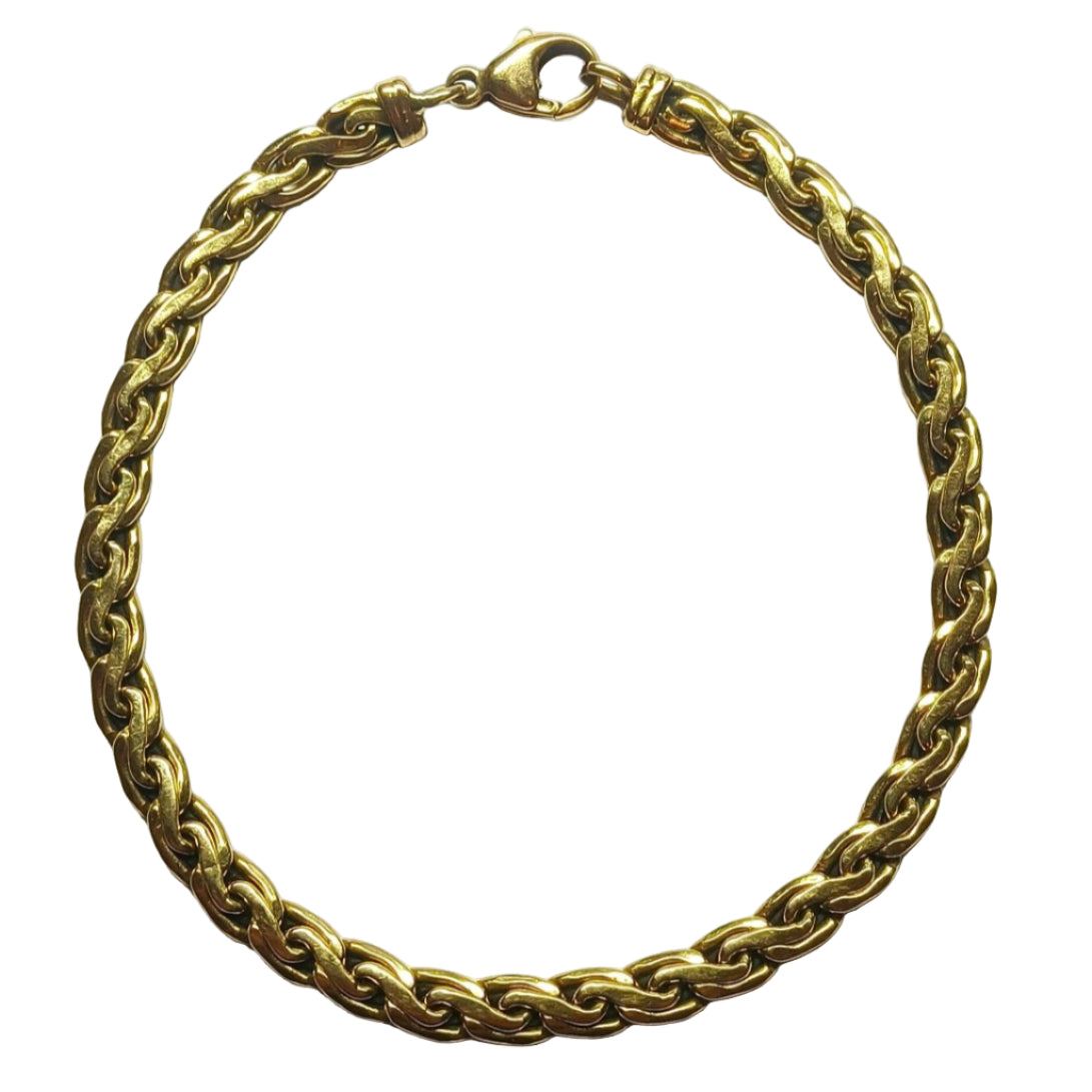 Bracelet maille gourmette en or jaune - Castafiore