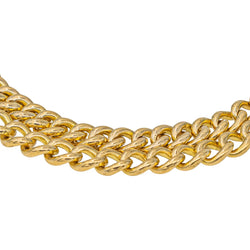 Bracelet Maille Gourmette en Or jaune, Or blanc et Diamant - Castafiore