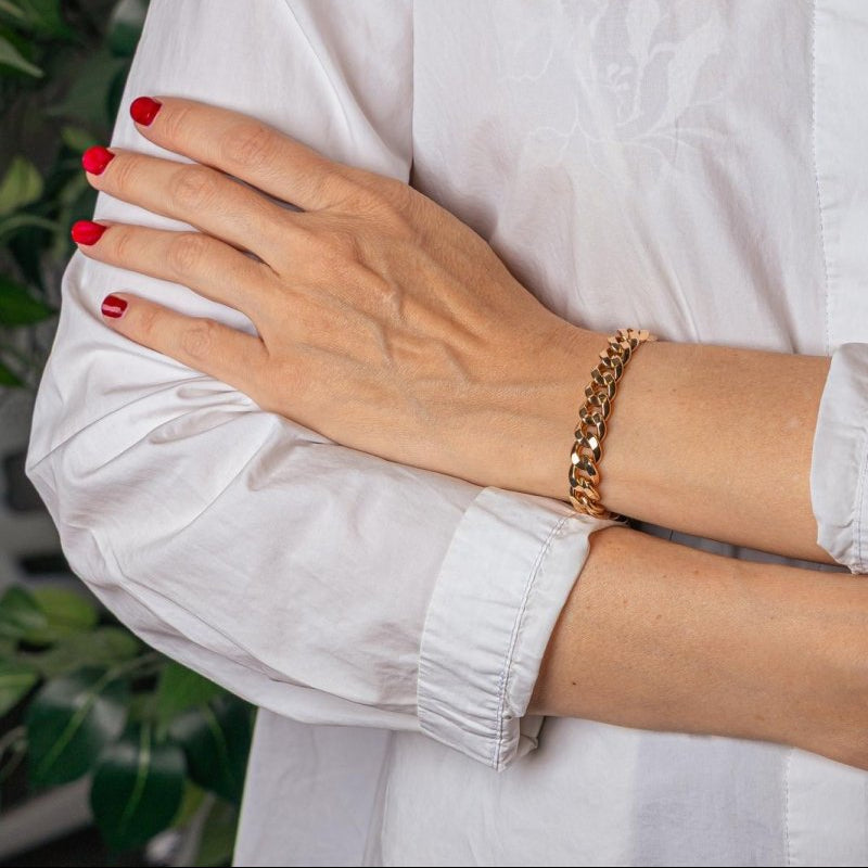Bracelet Maille Gourmette Or rose - Castafiore
