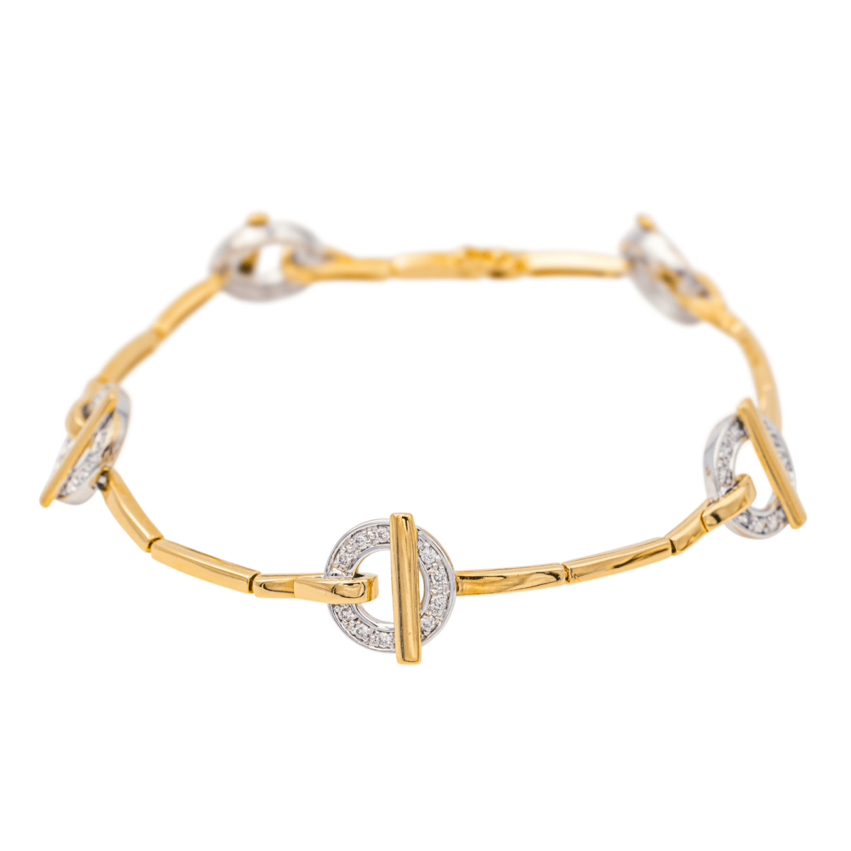 Bracelet Maille GUY LAROCHE en or jaune et diamant - Castafiore