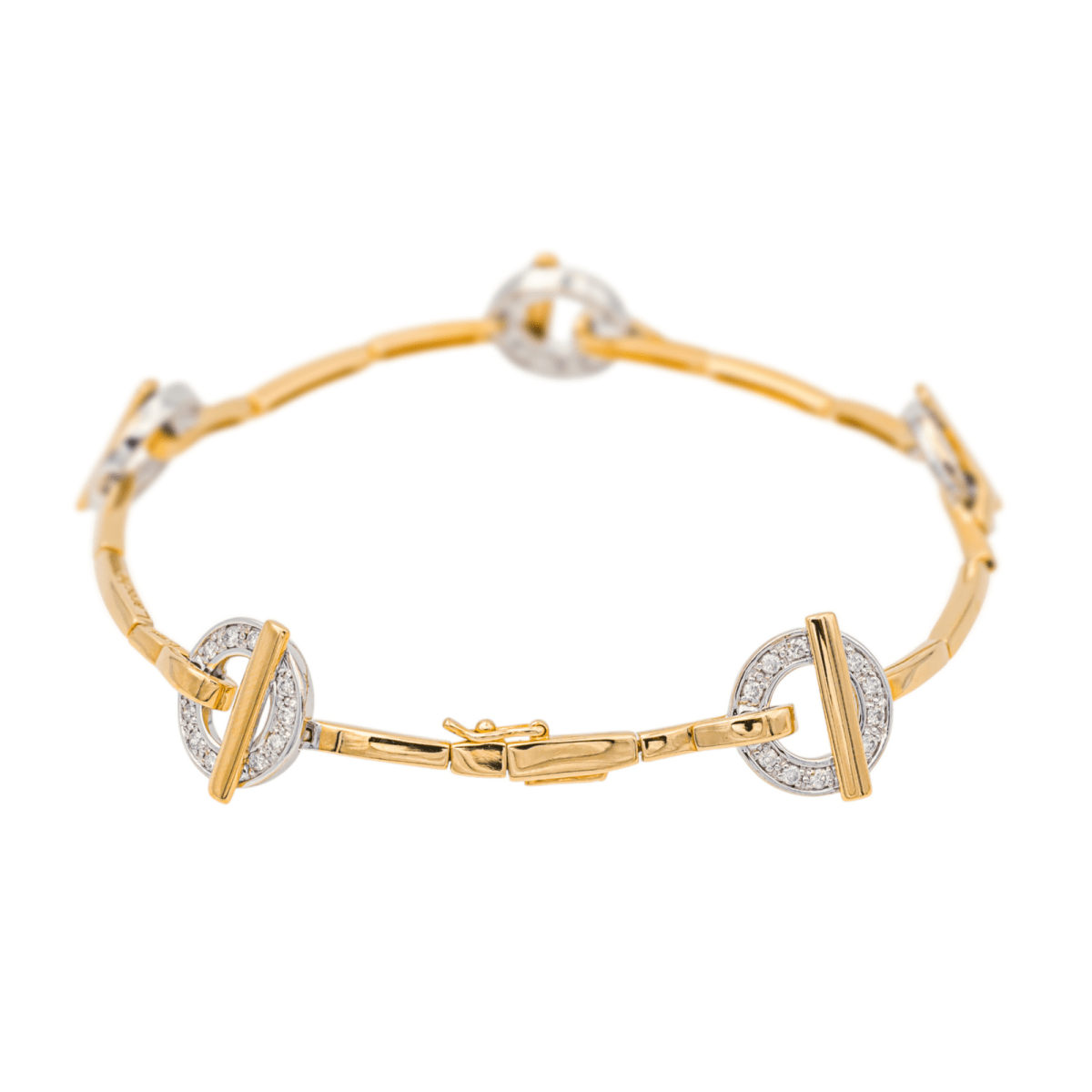 Bracelet Maille GUY LAROCHE en or jaune et diamant - Castafiore