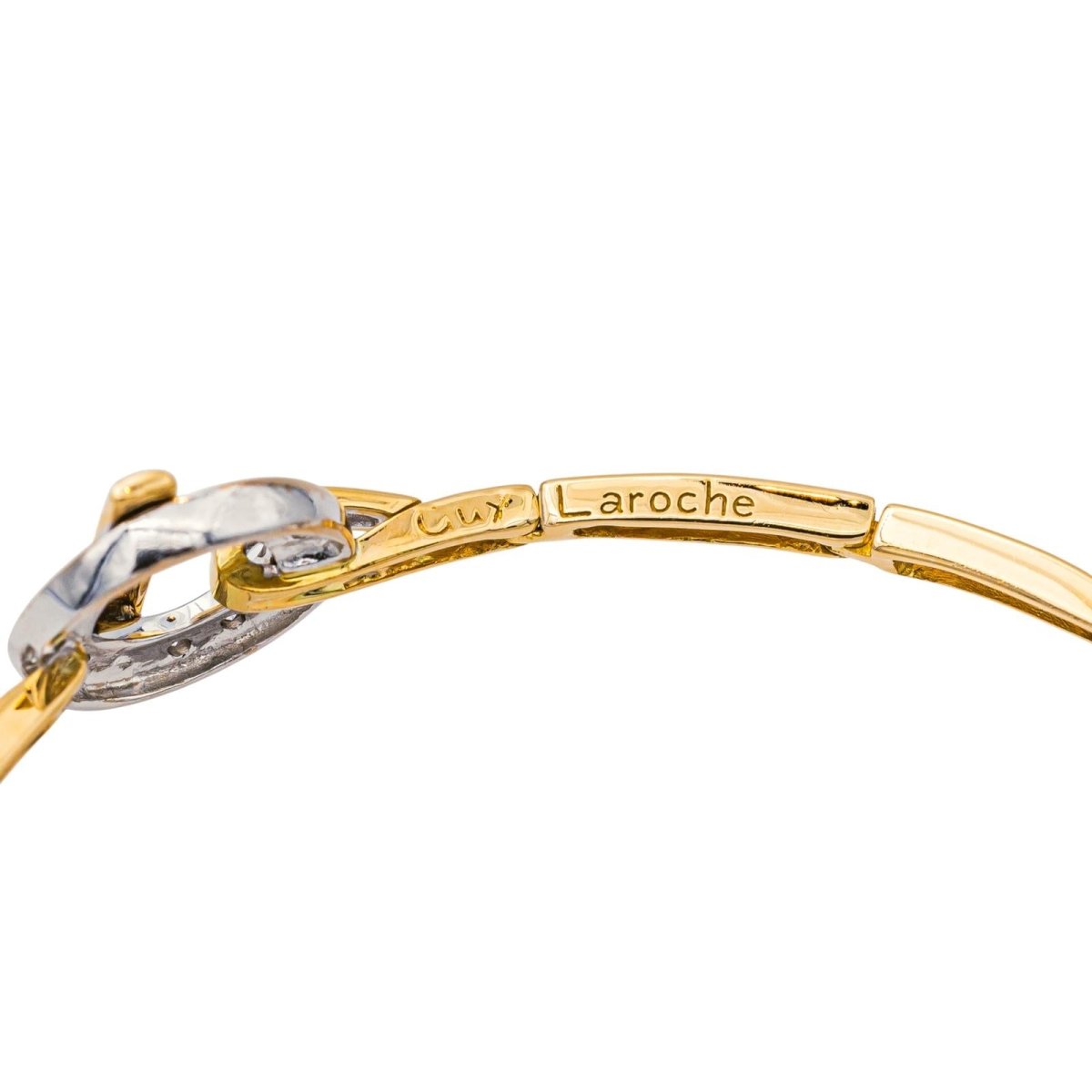 Bracelet Maille GUY LAROCHE en or jaune et diamant - Castafiore