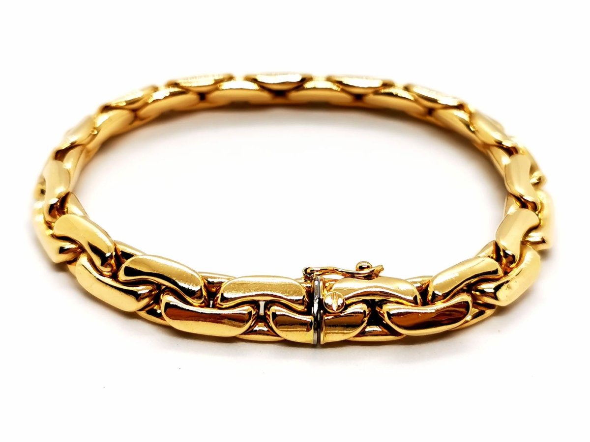 Bracelet Maille haricot Or jaune - Castafiore