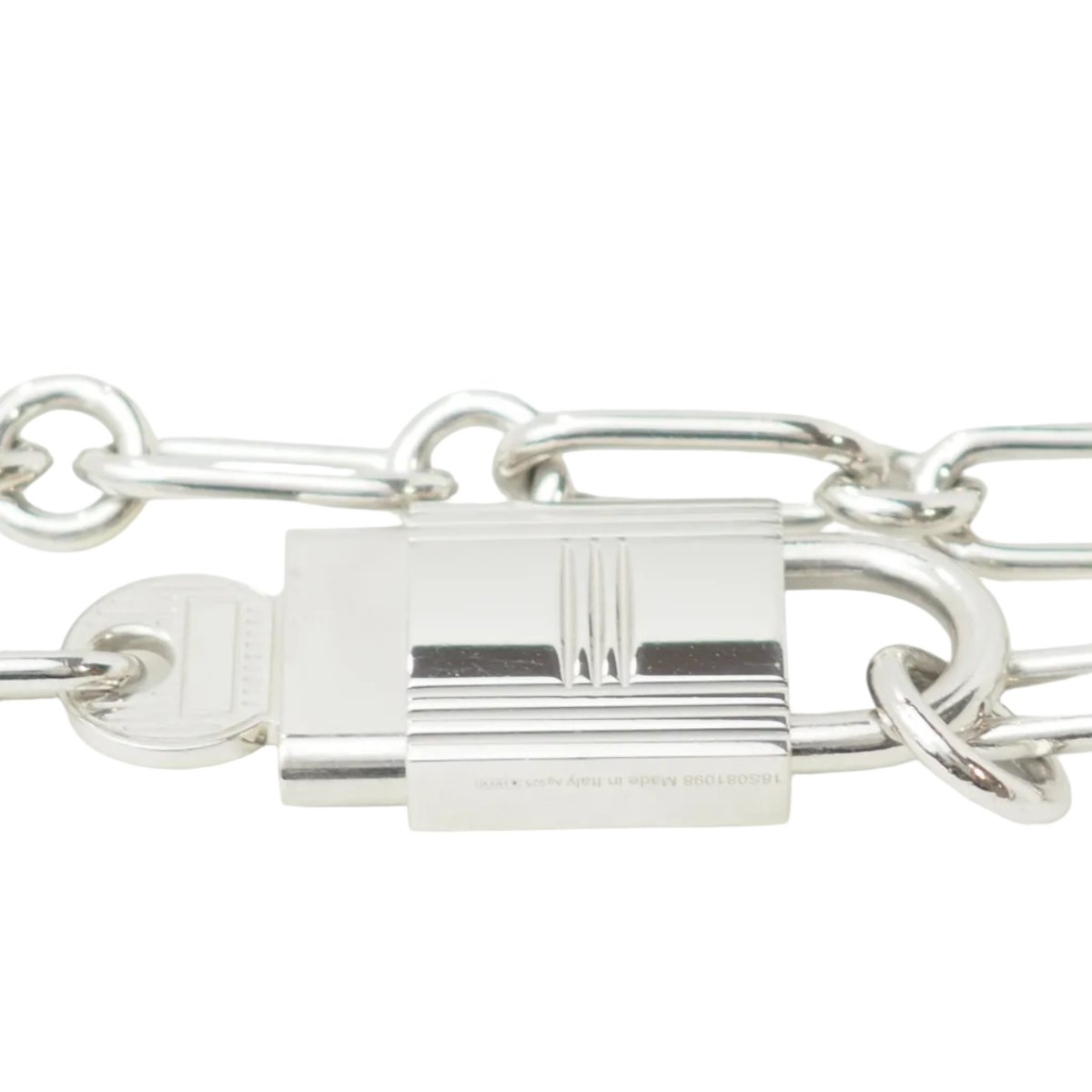 Bracelet Maille HERMÈS "AlphaKelly" en argent - Castafiore