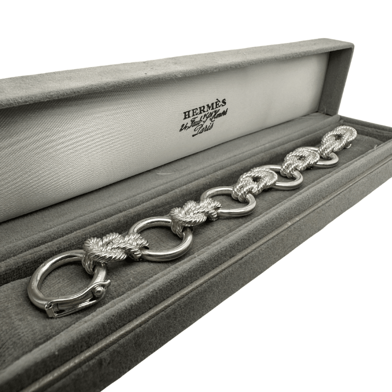 Bracelet Maille HERMÈS "Audierne" en argent - Castafiore