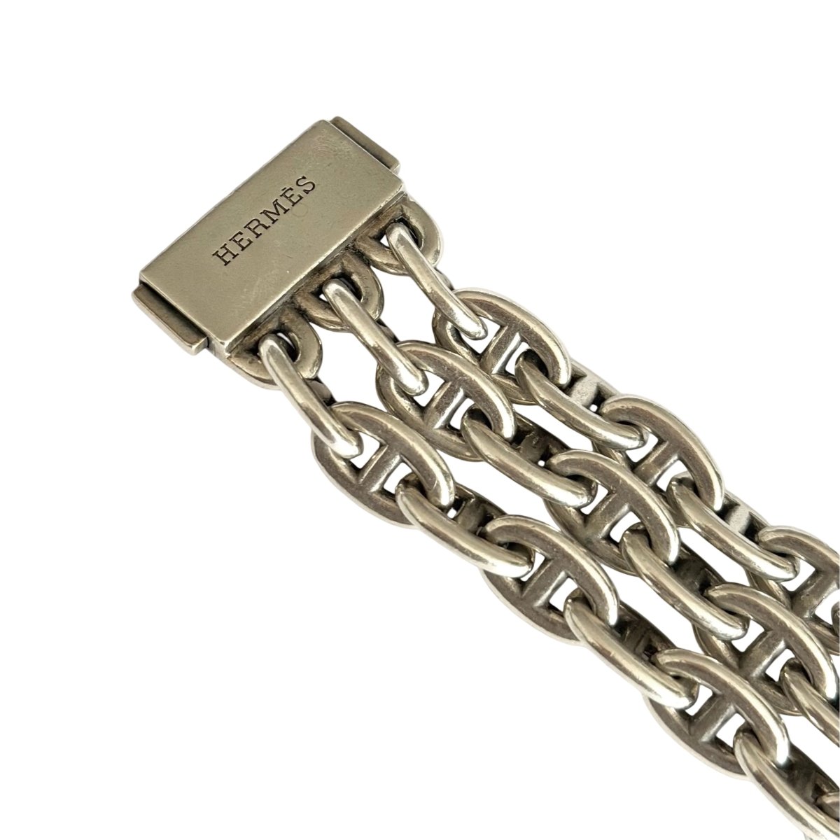 Bracelet Maille HERMÈS "Chaîne d'ancre" en argent - Castafiore