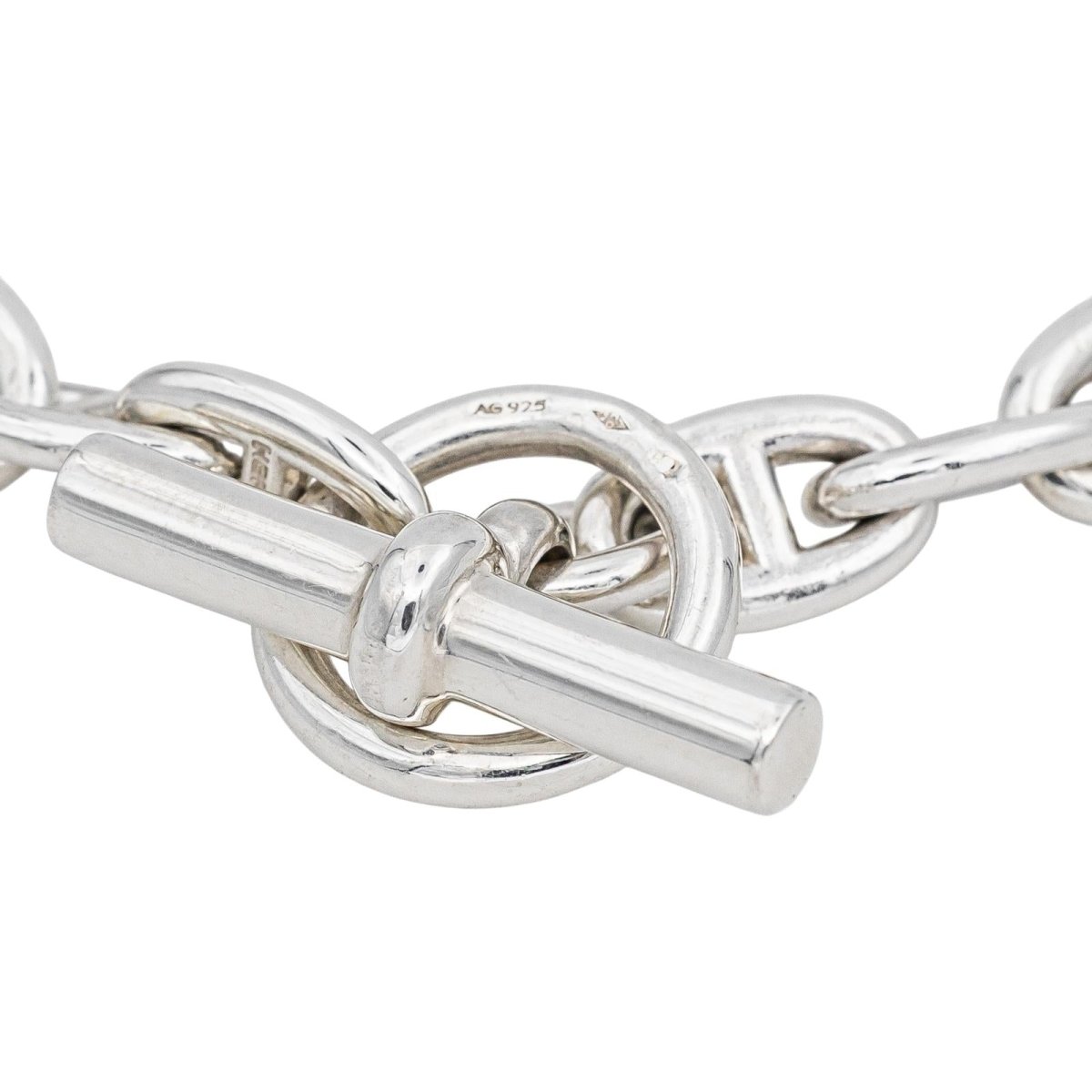 Bracelet Maille HERMÈS "Chaîne d'Ancre" en argent - Castafiore