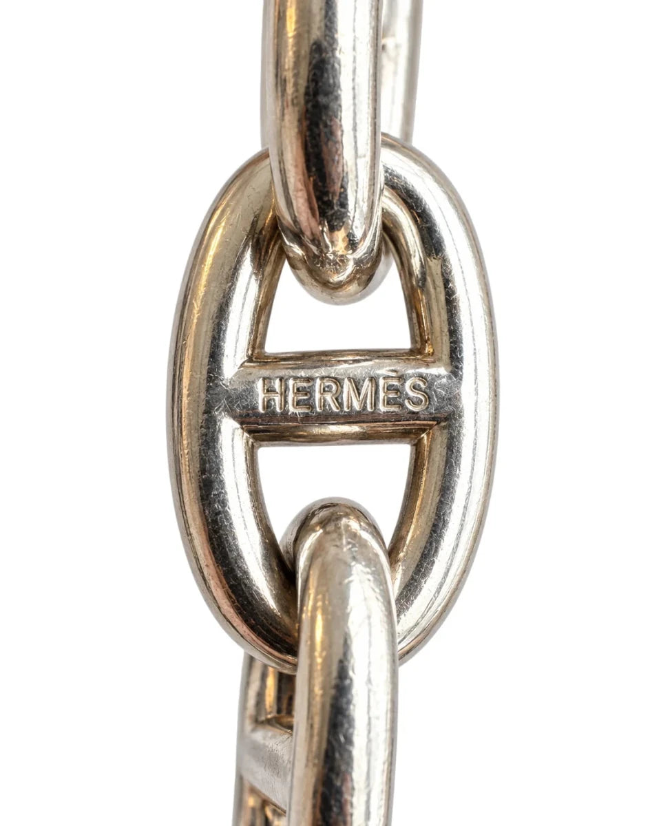 Bracelet Maille HERMÈS "Chaîne d'ancre" GM en argent - Castafiore