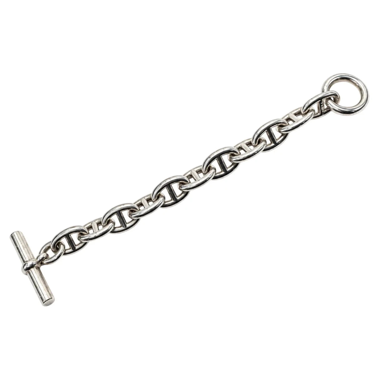 Bracelet Maille HERMÈS "Chaîne d'ancre" GM en argent - Castafiore