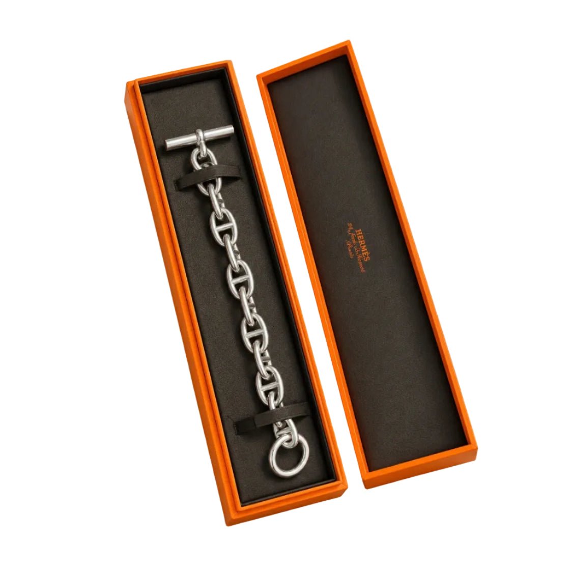 Bracelet Maille HERMÈS "Chaîne d'ancre" GM en argent - Castafiore