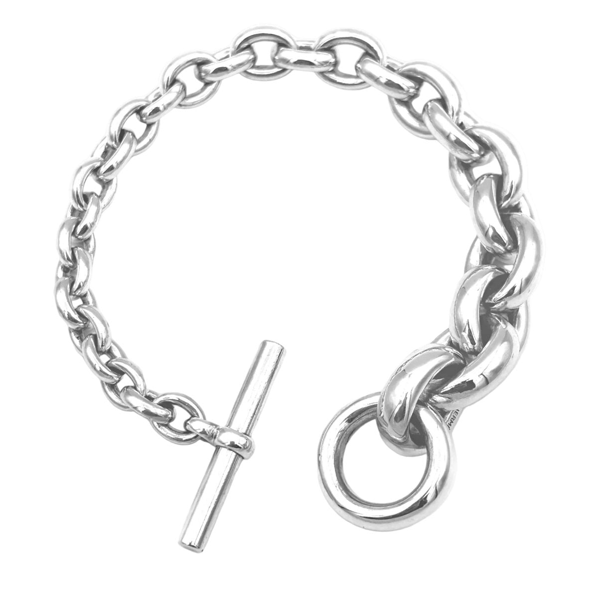 Bracelet Maille HERMÈS "Crescendo" en argent - Castafiore
