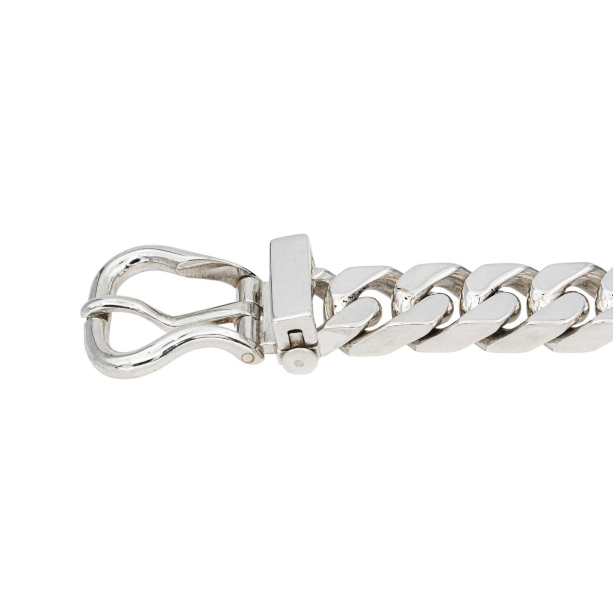 Bracelet Maille HERMÈS "Sellier" en argent - Castafiore