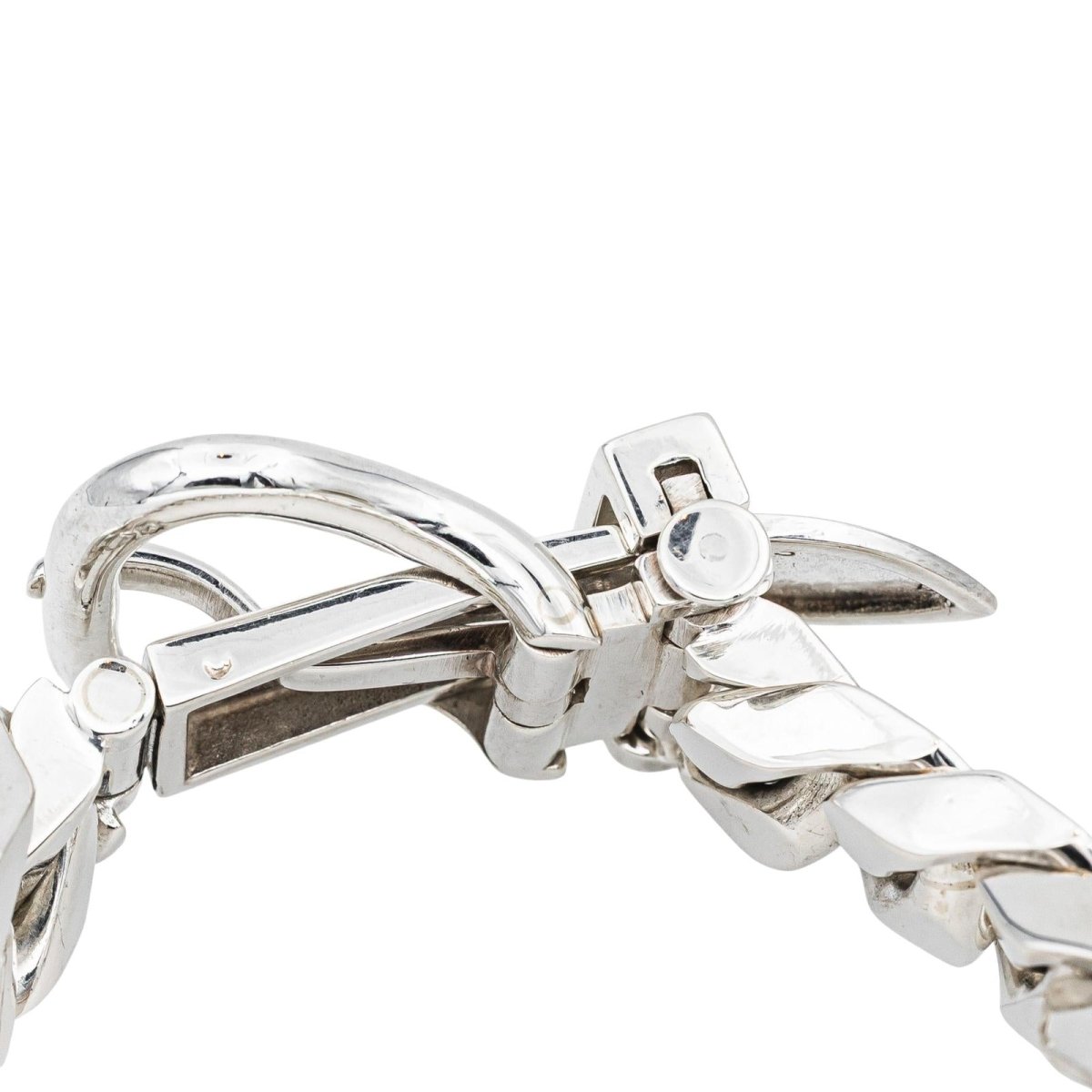 Bracelet Maille HERMÈS "Sellier" en argent - Castafiore