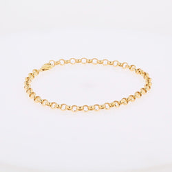 Bracelet maille jaseron en or jaune - Castafiore