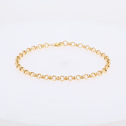 Bracelet maille jaseron en or jaune - Castafiore