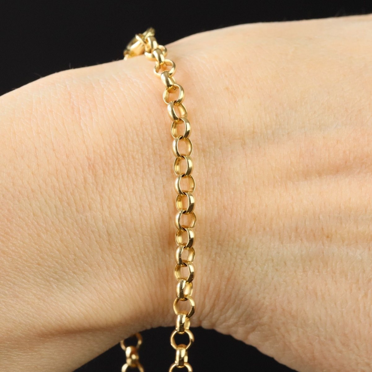 Bracelet maille jaseron en or jaune - Castafiore