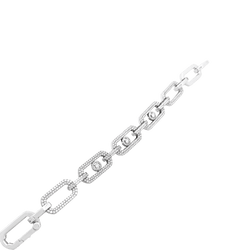 Bracelet Maille MESSIKA "Pavé So Move" en or blanc et diamants - Castafiore