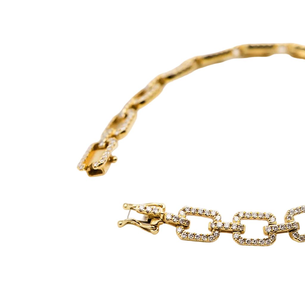 Bracelet Maille PADANI en or jaune et diamants - Castafiore